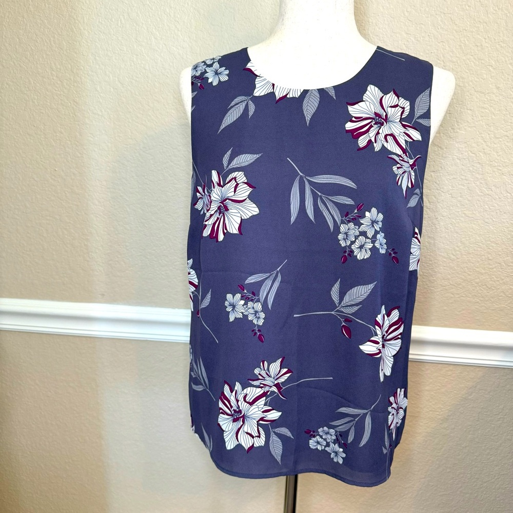 Banana Republic Floral Sleeveless Blouse Size Small